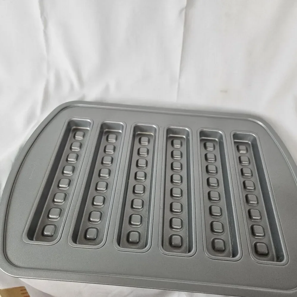 Pampered Chef Waffle Stick Baking Pan Non-Stick Carbon Steel 16 X 11 Blue 100018